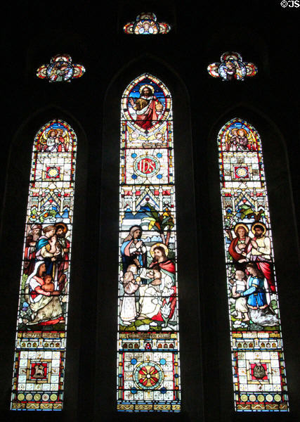 Stained glass window in chapel at Haddo House. Methlick, Scotland.