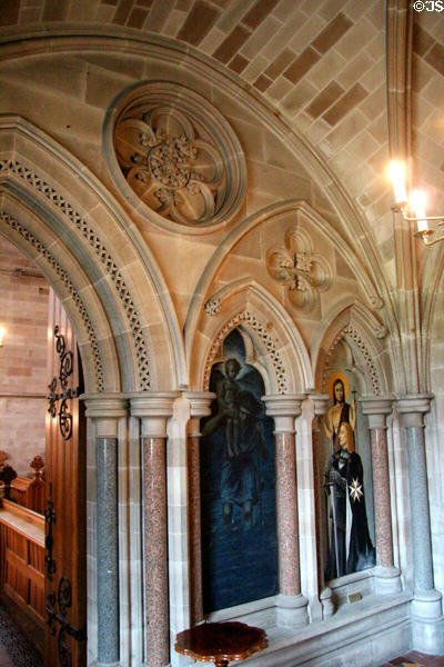Gothic features in chapel at Haddo House. Methlick, Scotland.