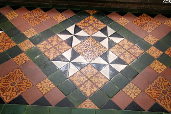 Floor tiles in chapel at Haddo House. Methlick, Scotland.