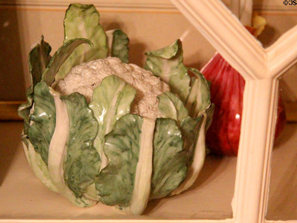 Ceramic tureen in shape of cauliflower at Haddo House. Methlick, Scotland.