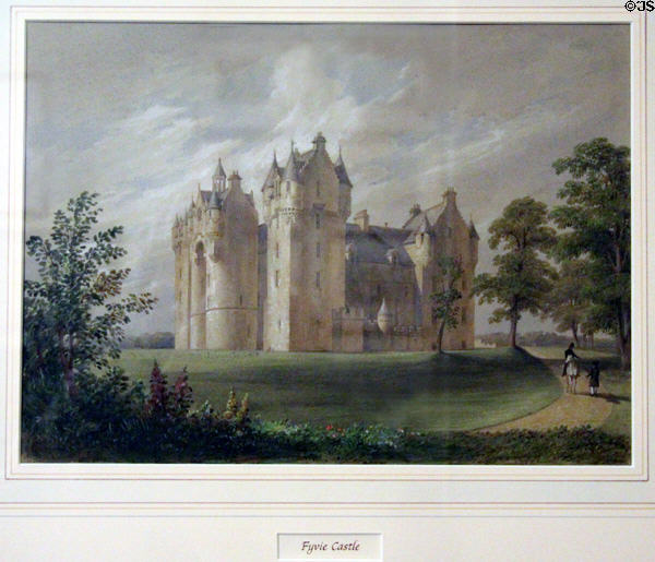 Fyvie Castle painting (c1860s) by James Giles at Haddo House. Methlick, Scotland.