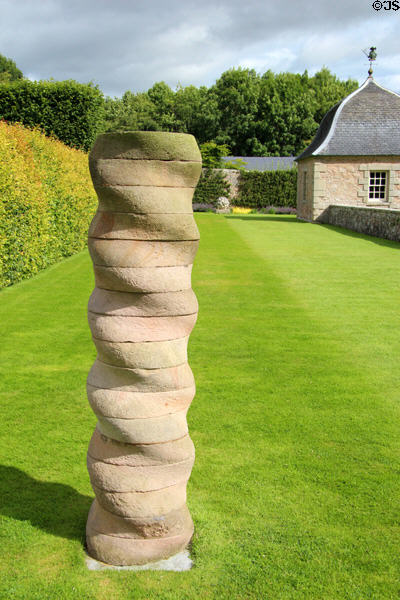 Modern sculpture collection at Pitmedden Garden. Pitmedden, Scotland.