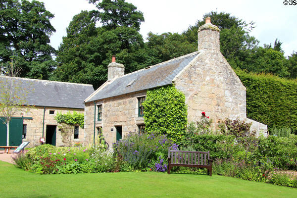 Farmhouse preserved a part of Museum of Farming Life at Pitmedden Garden. Pitmedden, Scotland.