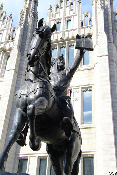 Robert the Bruce monument (2011) by Alan B. Herriot at Marischal College. Aberdeen, Scotland.
