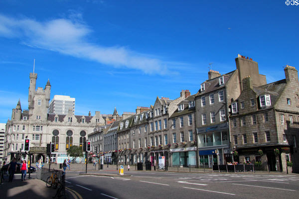 Union streetscape (1800s) looking to Castlegate square. Aberdeen, Scotland.