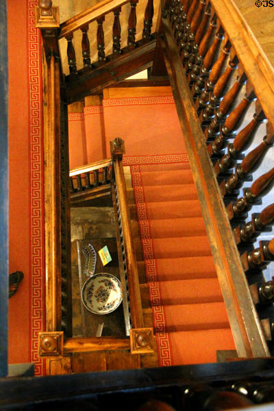 Staircase at Brodie Castle. Brodie, Scotland.