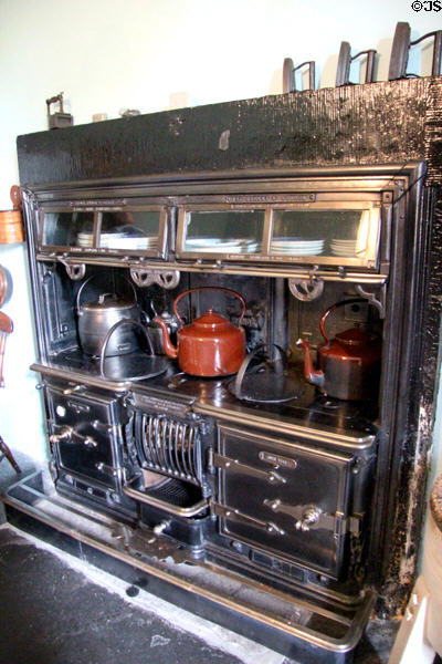 Kitchen range by Eagle Range & Grate Co. at Brodie Castle. Brodie, Scotland.