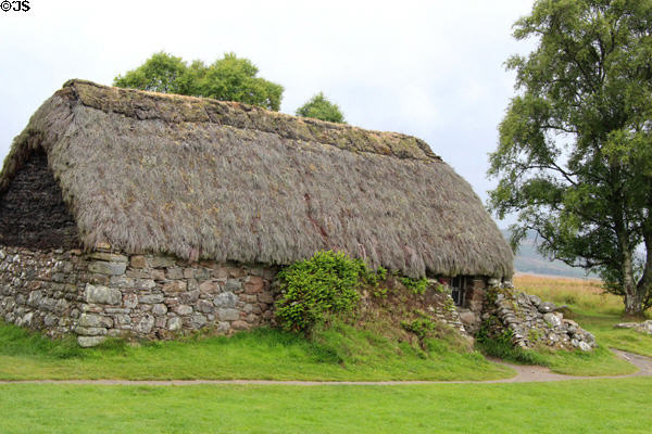 Leanach Farmhouse Cottage (aka Battlefield House) (mid 19thC) at Culloden Battlefield. Culloden Moor, Scotland.