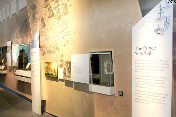 History display at Culloden Moor Visitor Centre. Culloden Moor, Scotland.
