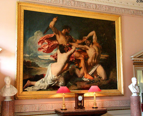 The Combat: Woman Pleading for the Vanquished painting by William Etty in the Vestibule at Duff House. Banff, Scotland.