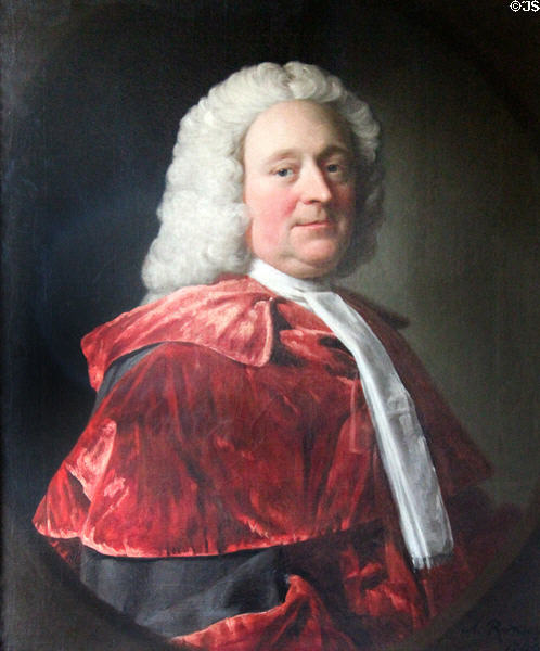 Portrait of Patrick Grant, Lord Elchies (1690-1754) by Allan Ramsay in dining room at Duff House. Banff, Scotland.