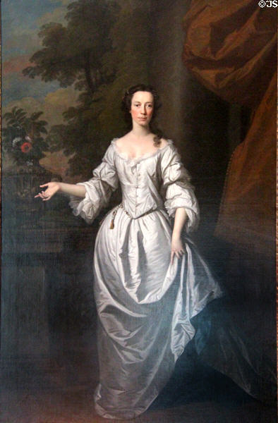 Portrait of Mrs. Daniel Cunyngham (c1740) by Allan Ramsay in dining room at Duff House. Banff, Scotland.
