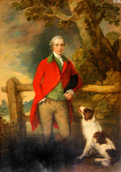 Portrait of Robert Thistlethwayte (c1778) by Thomas Gainsborough in great drawing room at Duff House. Banff, Scotland.
