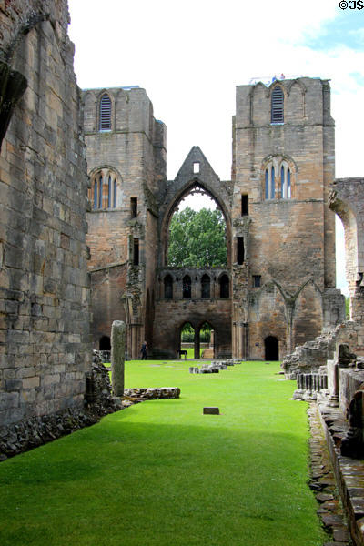 Inner side of West Gothic door at Elgin Cathedral. Elgin, Scotland.