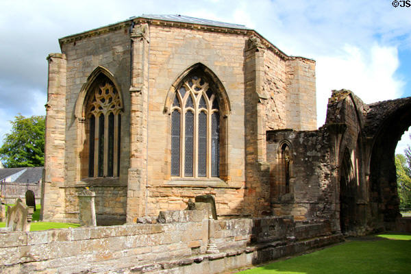 Octagonal chapter house at Elgin Cathedral. Elgin, Scotland.