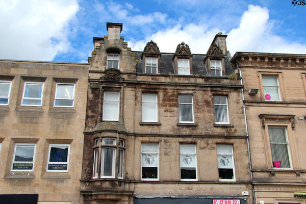 Heritage building with Masonic crest (High St.). Elgin, Scotland.