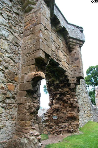 East Gate (c1480) at Spynie Palace. Elgin, Scotland.