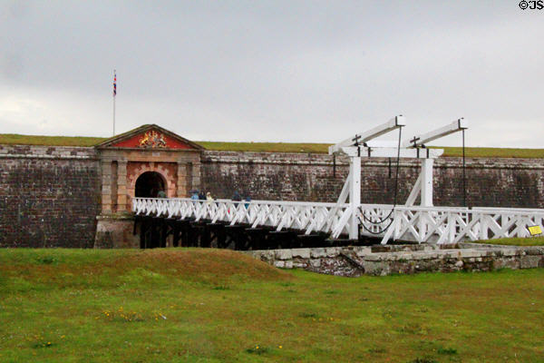 Bridge into Fort George. Fort George, Scotland.