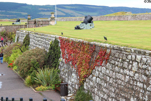 Plantings along walls at Fort George. Fort George, Scotland.