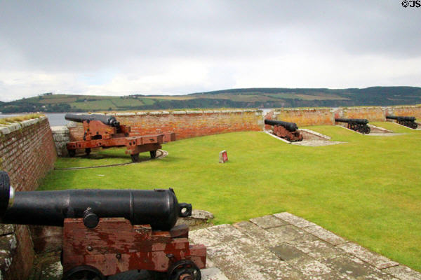 Gun emplacements at Fort George. Fort George, Scotland.