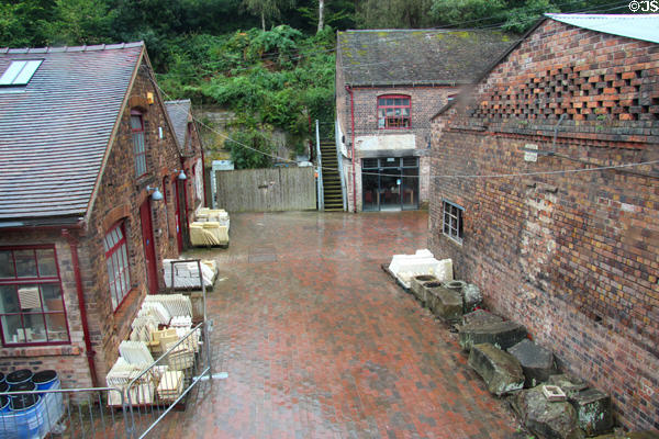 Former factory yard now Jackfield Tile Museum. Ironbridge, England.