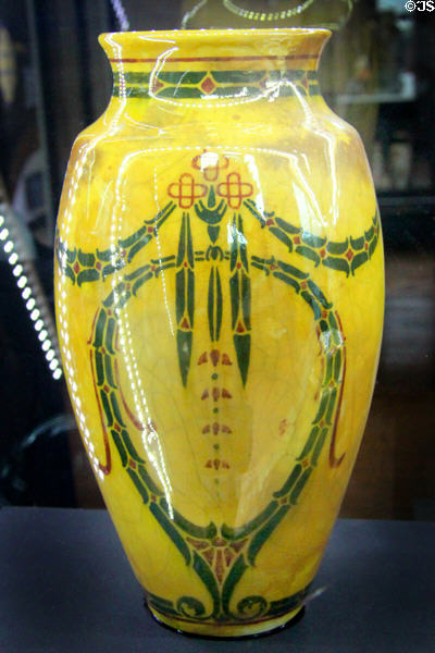 Art Deco style vase (c1920-1930s) by Maw & Co or Craven Dunnill & Co at Jackfield Tile Museum. Ironbridge, England.