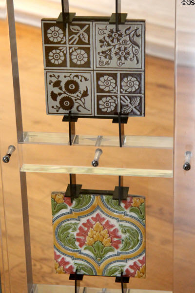 Encaustic tiles by Minton Hollins & Co (not part of Minton & Co) at Jackfield Tile Museum. Ironbridge, England.