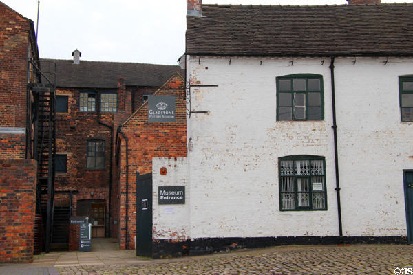 Gladstone Pottery Museum entrance. Longton, Stoke, England.