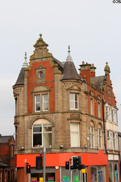 Victorian building (1897) on Marsh Street South. Hanley, Stoke-on-Trent, England.