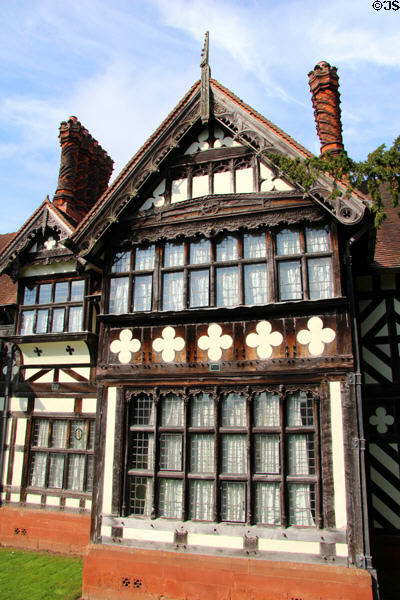 Half-timber facade at Wightwick Manor. Wolverhampton, England.