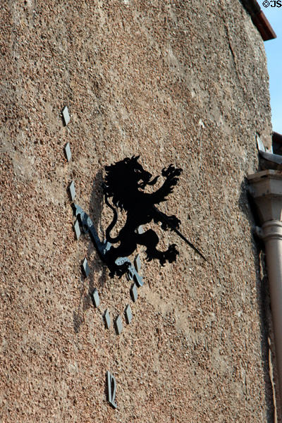 Lion sundial at Wightwick Manor. Wolverhampton, England.