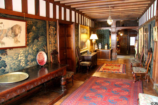 Hallway at Wightwick Manor. Wolverhampton, England.