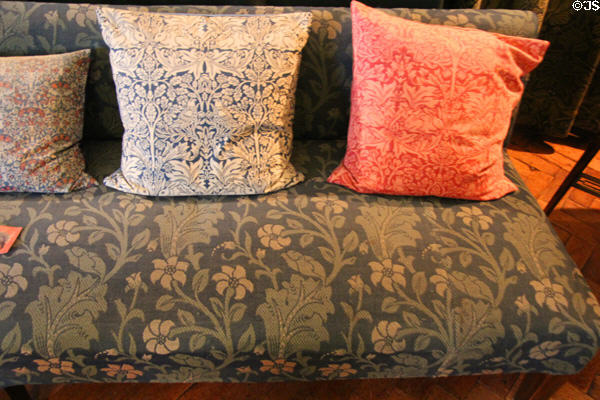 Various fabric patterns by Morris & Co at Wightwick Manor. Wolverhampton, England.