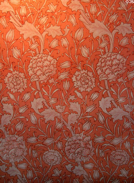 Wild Tulip wallpaper by Morris & Co in dining room at Wightwick Manor. Wolverhampton, England.