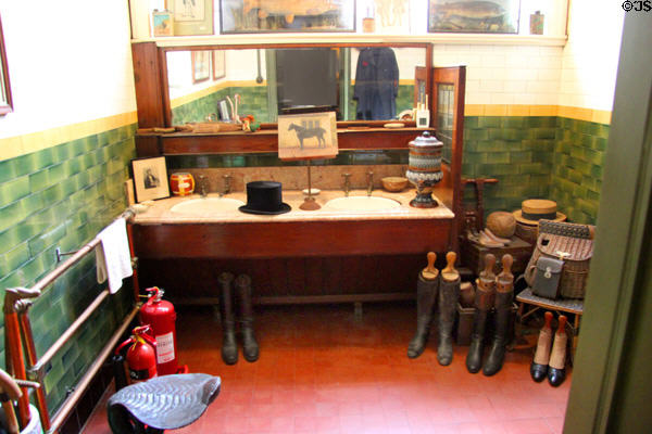 Washroom with antique items at Wightwick Manor. Wolverhampton, England.