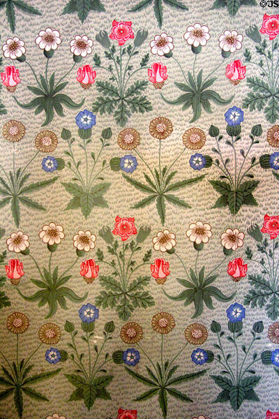 Daisy wallpaper (1864) by William Morris at Wightwick Manor. Wolverhampton, England.