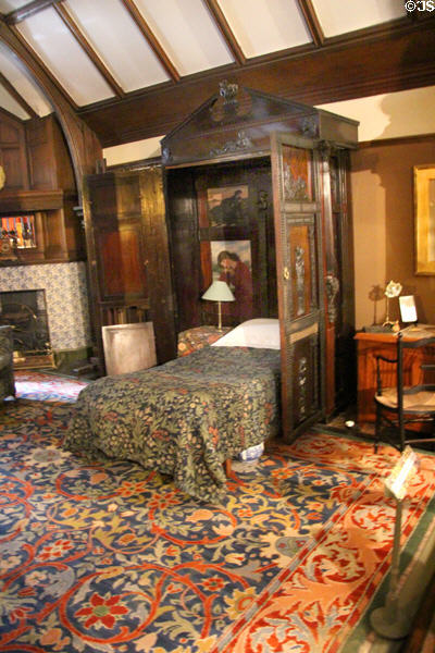 Large bedroom for guests at Wightwick Manor. Wolverhampton, England.