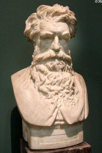 Thomas Combe portrait bust (1863) by Thomas Woolner at Ashmolean Museum. Oxford, England.