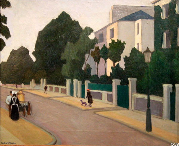 Queen's Grove, St John's Wood painting (1918) by Robert Polhill Bevan at Ashmolean Museum. Oxford, England.