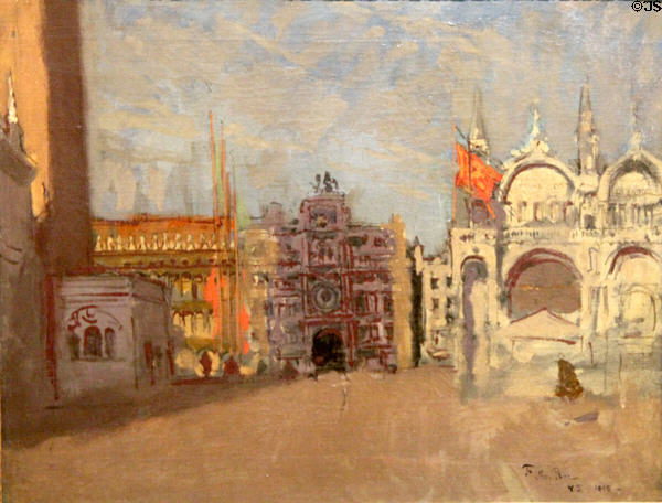 Piazzetta di San Marco, Venice painting (1900) by Walter Richard Sickert at Ashmolean Museum. Oxford, England.