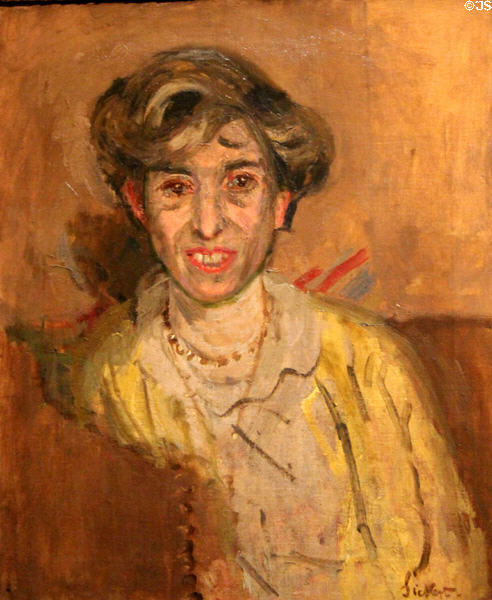 Ethel Sands portrait (c1910-4) by Walter Richard Sickert at Ashmolean Museum. Oxford, England.