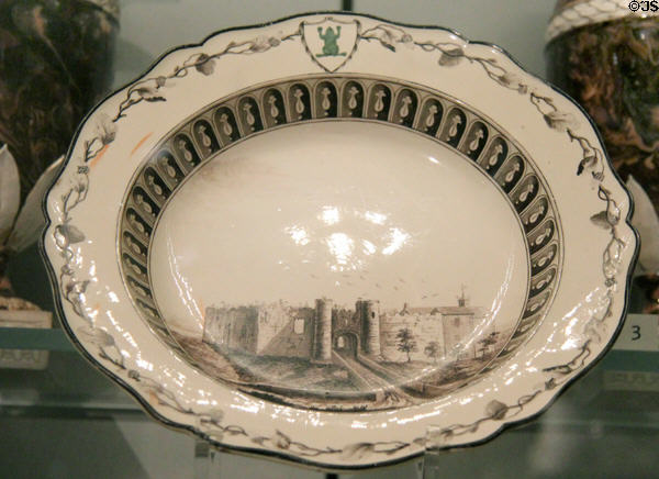 Wedgwood frog service bowl from service (1773-4) of Catherine the Great of Russia at Ashmolean Museum. Oxford, England.