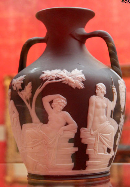 Wedgwood copy of Portland vase (after 1800) by Wedgwood of Etruria at Ashmolean Museum. Oxford, England.