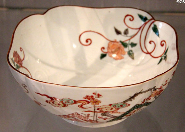 Imari enameled porcelain bowl (c1700) from Japan at Ashmolean Museum. Oxford, England.