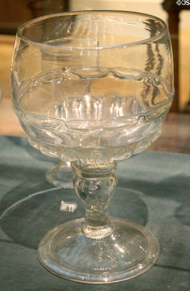 English gadrooned glass goblet (late 17thC) at Ashmolean Museum. Oxford, England.