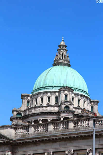 Dome atop Belfast City Hall. Belfast, Northern Ireland.