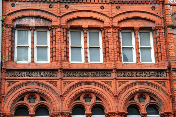 Gresham Life Office facade (1887) now incorporated in shopping center. Belfast, Northern Ireland. Architect: Wm J Gilliland.