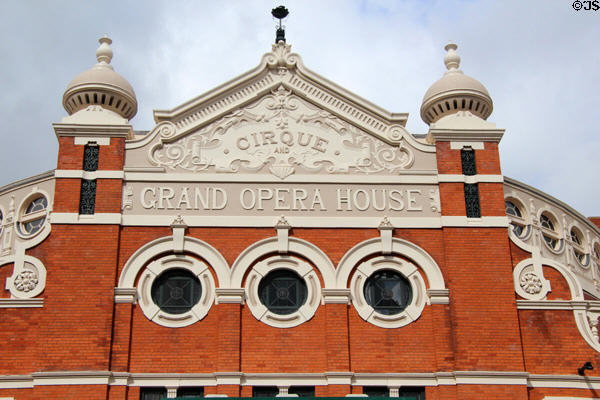 Cirque and Grand Opera House sign. Belfast, Northern Ireland.