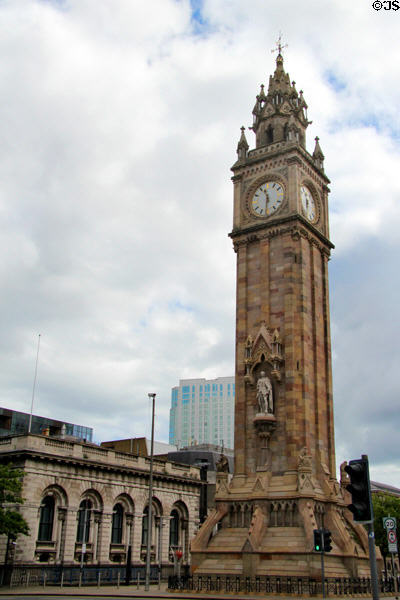 Albert Clock (1870) in Queen's Square. Belfast, Northern Ireland. Architect: W.J. Barre.