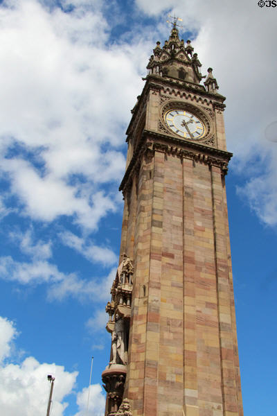 Albert Clock tower (1870) in Queen's Square. Belfast, Northern Ireland.